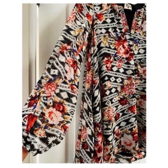 SHOW ME YOUR MUMU Tribal Floral Boho Mini Dress - Picture 5 of 8